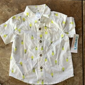 Carter’s pineapple print button down shirt
